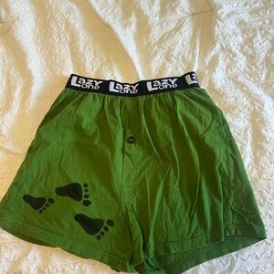 Lazy One Green Cotton Boxer Shorts